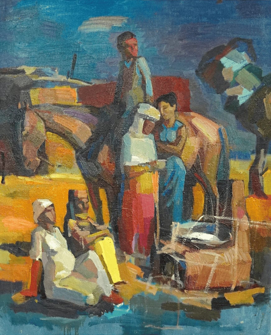 Диптих. В ауле (левая сторона) — Ali Baktygereev